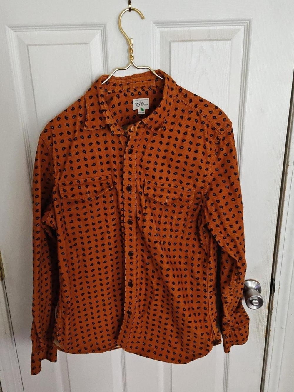 J. Crew Orange Corduroy Shirt